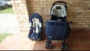 Graco pram and infant car-seat with base fix for sale. Pre-loved item.
