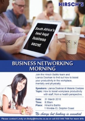 Get Networking with Hirsch's Ballito