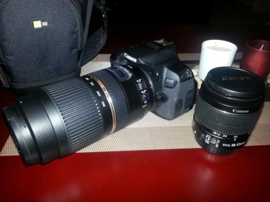 Canon eos 650d with Tamron sp70-30mm lens and stm lens. R4900 .