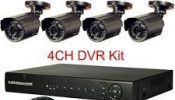 Cctv Combo Kits - 4 Channel Dvr Kit 4ch Dvr Incl 4x Bullet Cameras. CC