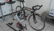 Scott speedster 6 with cycle trainer and 3 bike rack and helmet