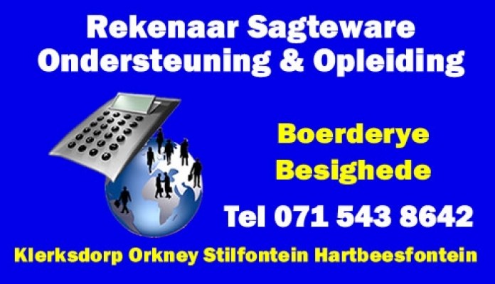 Rekenaar Sagteware Ondersteuning & Opleiding - Boerderye & Besighede