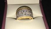 Spectacular 16 Diamond Ring With Matching 16 Diamond Chip Ring