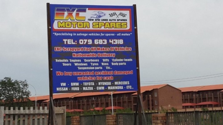 Exc Motors Spares looking for a space to rent for breaking of cars